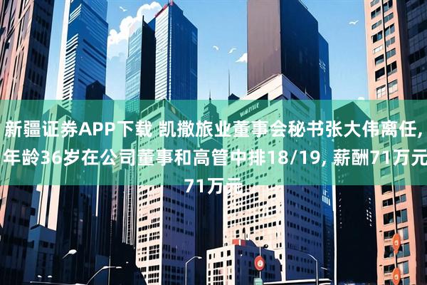 新疆证券APP下载 凯撒旅业董事会秘书张大伟离任, 年龄36岁在公司董事和高管中排18/19, 薪酬71万元